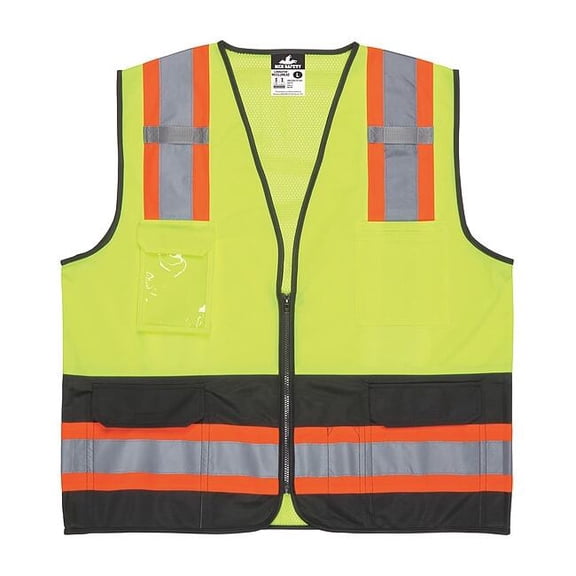 Mcr Safety High Visibility Vest,4XL Size,Unisex WCCL2MLSZX4