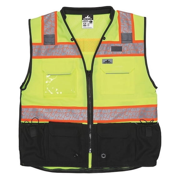 Mcr Safety High Visibility Vest,5XL Size,Unisex PSURVCL2LSX5