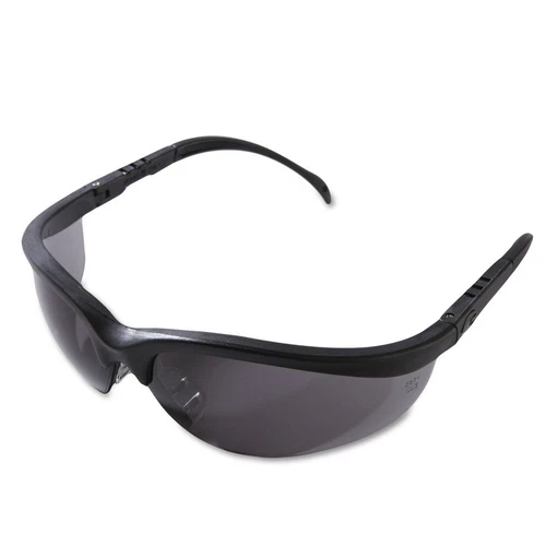 Mcr Safety Kd112 Klondike Safety Glasses - Matte Black Frame/Gray Lens New