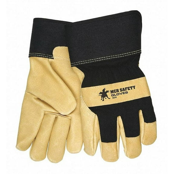 Mcr Safety Leather Gloves,Beige,2XL,PK12 1970XXL