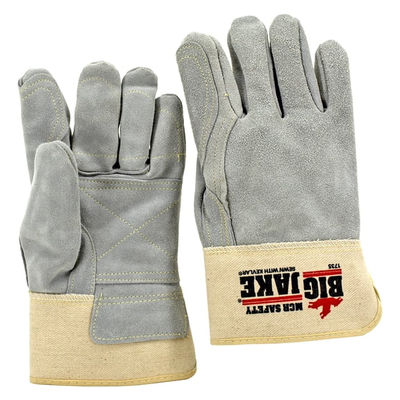 Mcr Safety Leather Gloves,Gray,XL,PR  1735XL