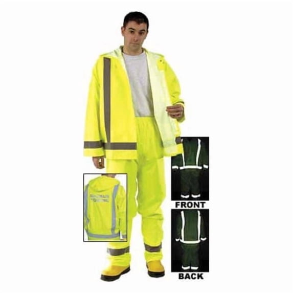 Mcr Safety Rain Pants,Class E,Yellow/Green,L 500RPWL