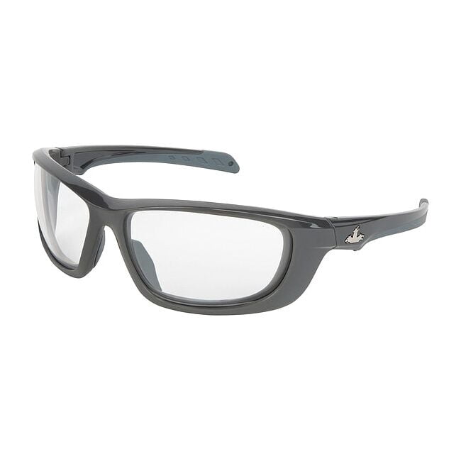 Swagger (UD1), Safety Glasses, MAX6 Anti-Fog, Clear Lens, Gray Frame, Full-Frame UD110PF