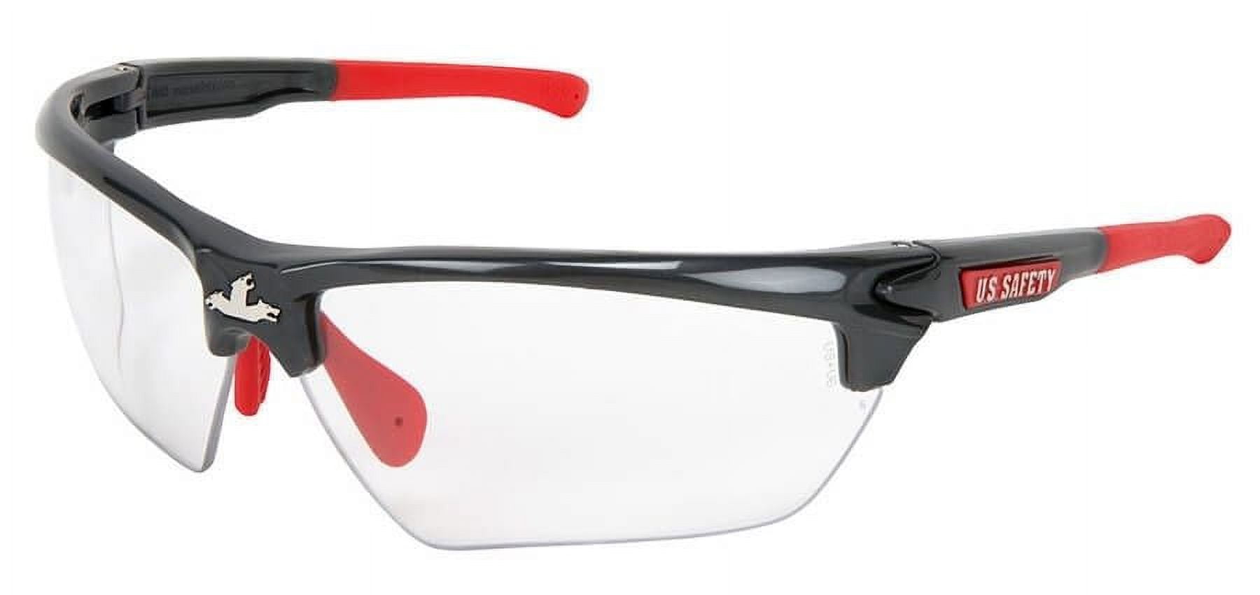 Dominator (DM3), Safety Glasses, MAX3 Hard Coat, Polycarbonate Lens, Gun Metal Frame, Half Frame