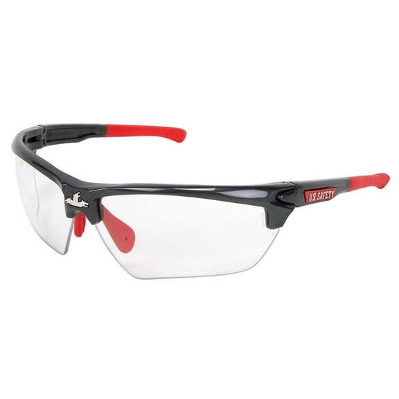 Dominator (DM3), Safety Glasses, MAX3 Hard Coat, Polycarbonate Lens, Gun Metal Frame, Half Frame