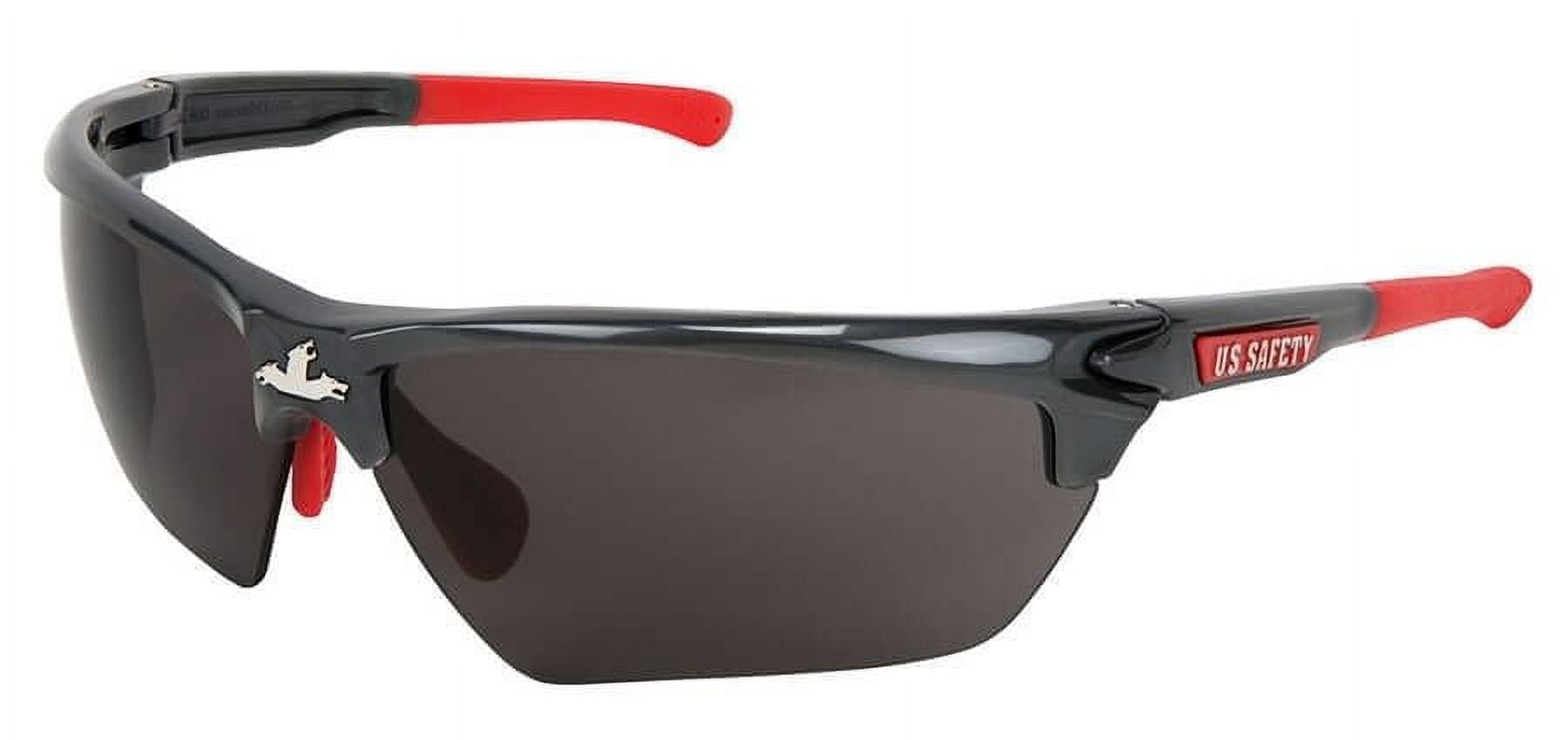 Dominator (DM3), Safety Glasses, MAX6 Anti-Fog, Polycarbonate Lens, Gun Metal Frame, Half Frame