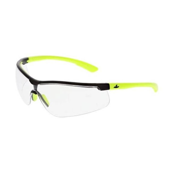 Klondike (KD7), Safety Glasses, Anti-Fog & Anti-Scratch, Gray Lens, Black Frame, Half Frame