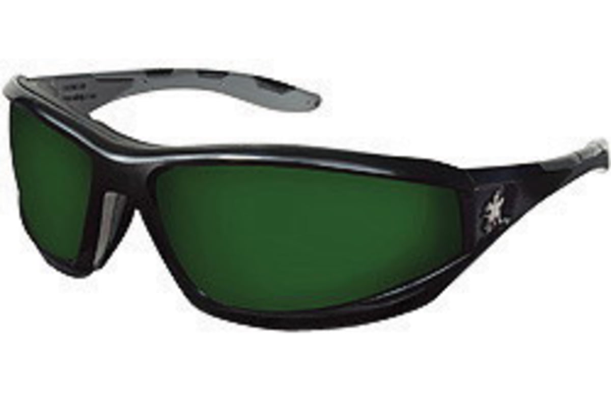Swagger (RP2), Welding Safety Glasses, Anti-Scratch, Green Filter 5.0 Lens, Black Frame, Full-Frame