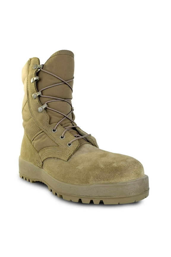 Mil-Spec Hot Weather Steel-toe Boot in Coyote w/ Vibram Sierra Outsole, Coyote, 8, Wide