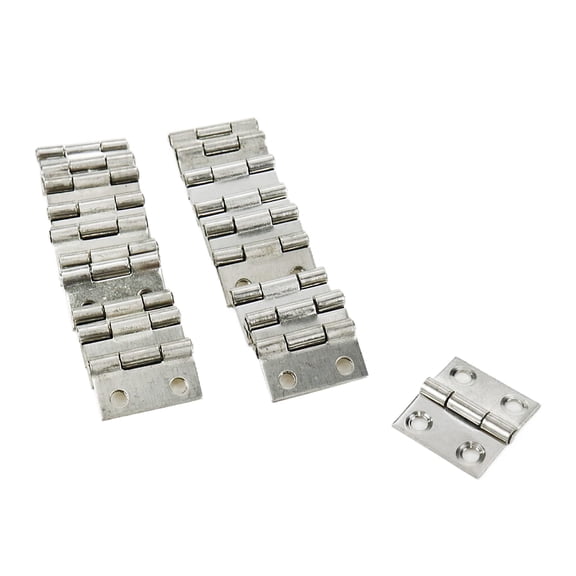 Mcredy Stainless Steel Small Door Hinges 1.5in with Screws, 6 Packs | Smooth Operation, Easy to Install, for Kitchen Cabinets, Windows, Doors, Wood Box and Gates