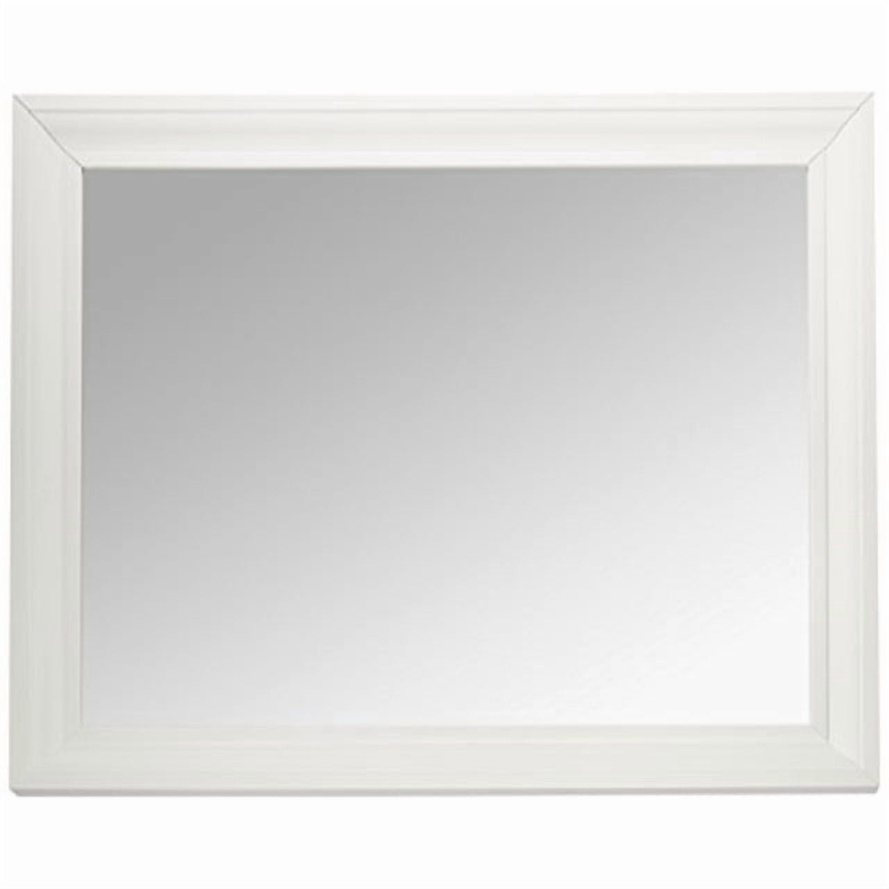 MCS Large Wall Mirror, Modern Rectangle Mirror Home Decor for Living Room, Bedroom, or Bathroom, 26.5 by 32.5 Inch, White
