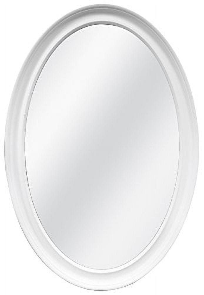 MCS 21x31 Large Wall Mirror, Classic White Oval Mirror, Vertical & Horizontal Wall Hanging Mirror for Bathroom, Bedroom & Livingroom
