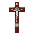 thumbnail image 1 of Mcvan 80-207 9 in. Cherry Stained Saint Benedict Crucifix Pendant Box, 1 of 1