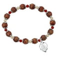 thumbnail image 1 of Mcvan BR345 7.5 in. 8 mm Red Stretch Bracelet with Miraculous Boxed, 1 of 1