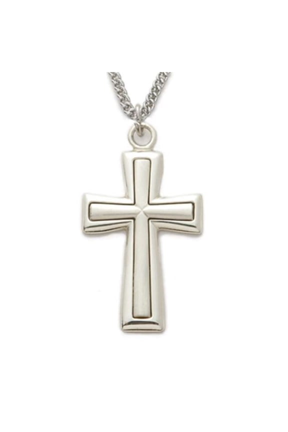 L9232 24 in. Chain Sterling Silver Flared Cross Boxed