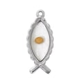 thumbnail image 1 of Mcvan L9293 16 x 18 in. Fish with Mustard Seed Boxed Pendant, Silver, 1 of 1