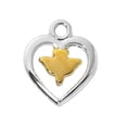 thumbnail image 1 of Mcvan L9296 16 x 18 in. Two Tone Heart with Dove Boxed Pendant, Silver & Gold, 1 of 1