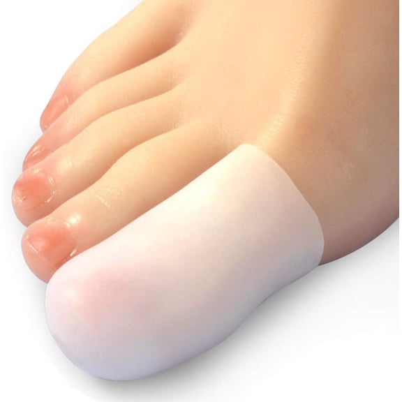 Mcvcoyh 10 Pack Big Toe Caps and Protectors, Gel Toe Covers, Protect Toe from Rubbing, Ingrown Toenails, Corns, Blisters, Hammer Toes and Other Painful Toe Problems