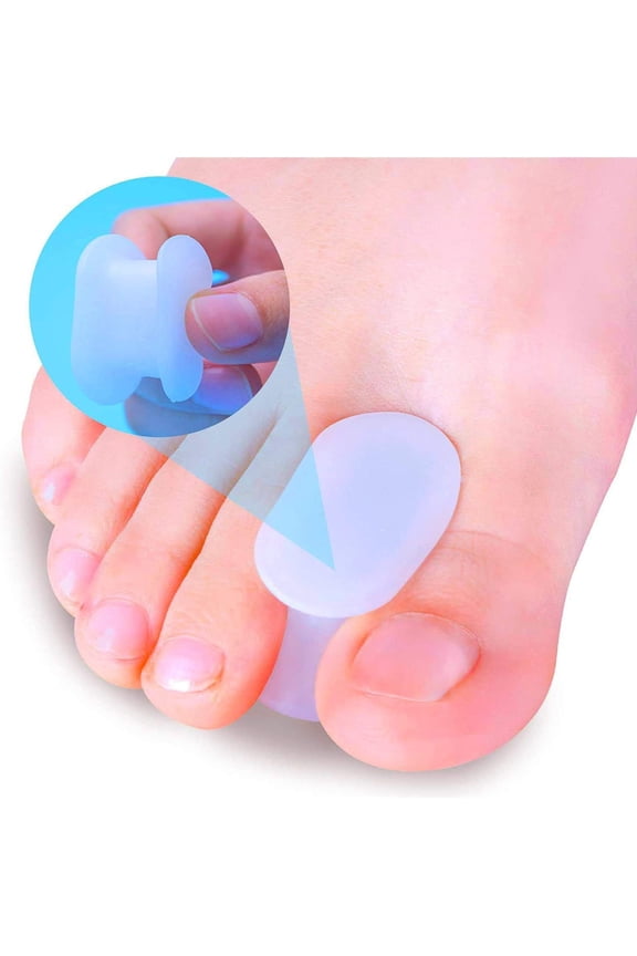 10 Pack Toe Spacers Separators, Bunion Corrector Gel Orthotics (1/2'' Thick) for Bunion, Overlapping Toes