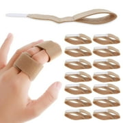 Mcvcoyh 10 Pieces Buddy Finger Wraps Finger Loops Tapes for Broken Adjustable Finger Splint Wrap Fabric Toe Splint Wraps