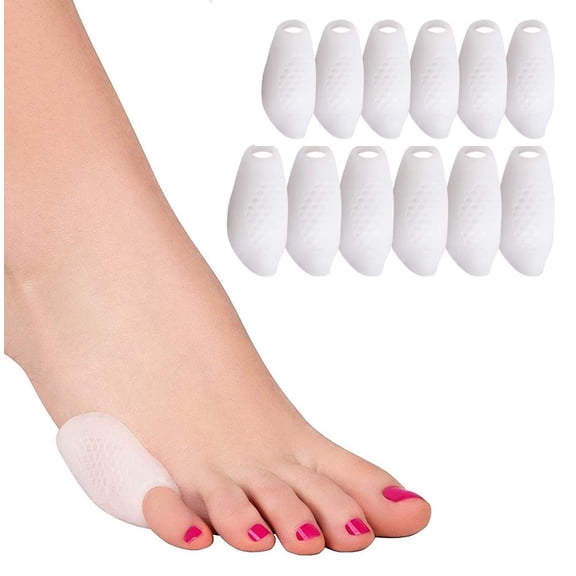 Mcvcoyh10 Pieces Tailor's Bunion Corrector Pads, Pinky Toe Protector, Bunion Corrector with Separator for Women Men, Gel Bunion Shield for Foot Pain Relief