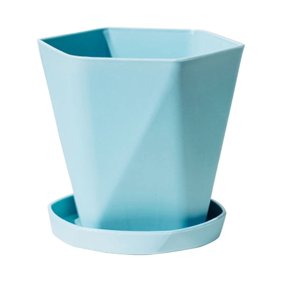 Mdesiwst 1 Set Exquisite Flowerpot Wide Application Plastic Creative Diamond Shape Flower Planter for Home
