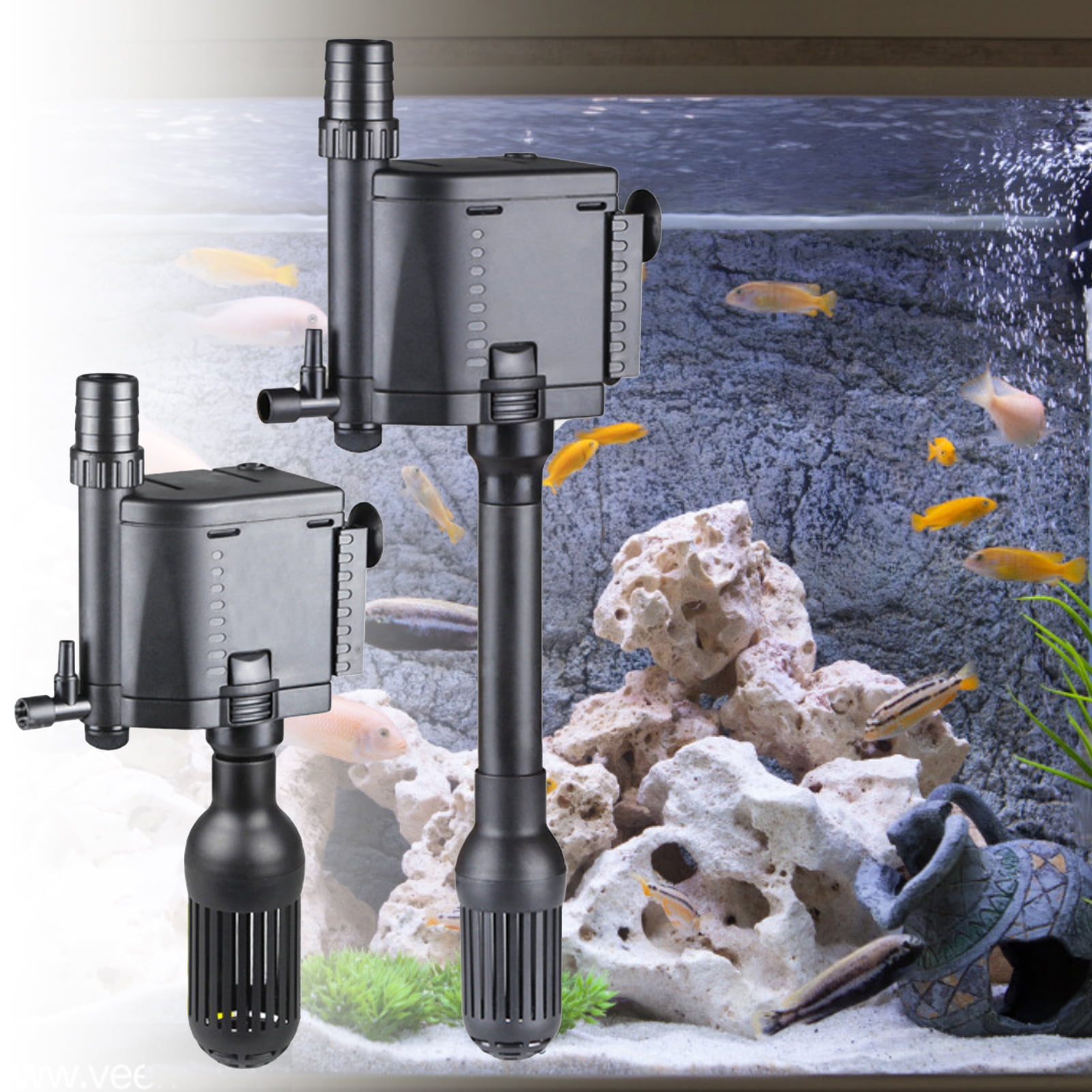 fish filter accessories AQUANEAT Aquarium Air Driven Corner Sponge for Nano Tank with Tubing, Valves and Suction Cups, up to 20 Gallon : Pet Supplies little snails VEVOR Aquarium Filter Cotton 8