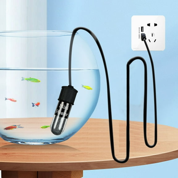 Mdesiwst 1 Set Fish Tank Heater USB-Powered Mini Aquarium Heating Rod with Suction Cup for Tanks Aquatic Terrarium