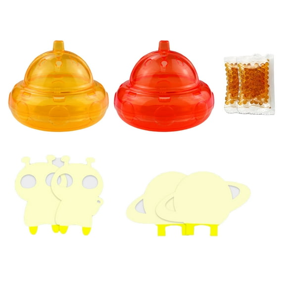 Mdesiwst 1 Set Fly Trap Spaceship Shape Reusable Strong Stickiness Kitchen Fruit Fly Trap Gnat Catcher Home Supplies