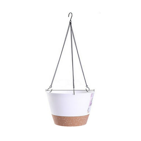 Mdesiwst 1 Set Plant Holder Drainage Detachable Tray Breathable Planting PP Resin Green Ivy Home Hanging Basket Garden Supplies
