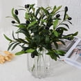 thumbnail image 1 of Mdesiwst 1Pc Artificial Olive Leaf Branch with Stem Faux Green Plants Greenery Home Table Centerpiece Wedding Decoration, 1 of 7