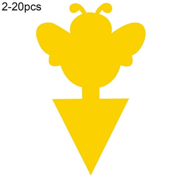 Mdesiwst 20Pcs Insect Killer Papers Double-Sided Waterproof Paper Butterfly Flower Sticky Traps for Indoor Plants