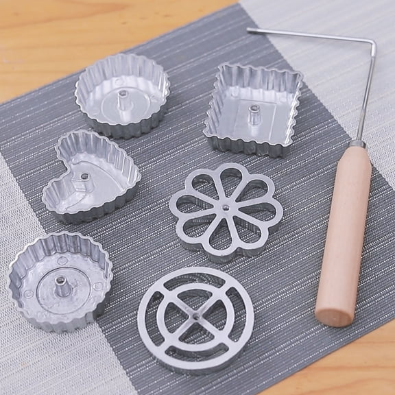 Mdesiwst 2Pcs Anti-scalding Handle Rosette Mold Rust-resistant Anti-wear Metal Frying Timbale Mold Kitchen Tools