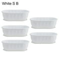 thumbnail image 1 of Mdesiwst 5Pcs Flowerpot Eco-friendly Anti-deform Plastic Rectangle Flower Planter Supplies for Home, 1 of 8
