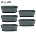 thumbnail image 1 of Mdesiwst 5Pcs Flowerpot Eco-friendly Anti-deform Plastic Rectangle Flower Planter Supplies for Home, 1 of 8