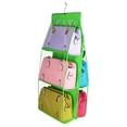 thumbnail image 1 of Mdesiwst 6 Pockets Hanging Bag Purse Storage Organizer Wardrobe Closet Rack Hangers Tool, 1 of 5