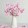 thumbnail image 1 of Mdesiwst 6Pcs Artificial Peach Blossom Branch with Stem Home Wedding Party Faux Flower Floral Decoration, 1 of 8