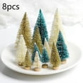 thumbnail image 1 of Mdesiwst 8pcs Desktop Miniature Pine Tree Tabletop Christmas Tree Small Pine Tree for Xmas Party Holiday Decor, 1 of 8