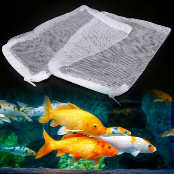 Mdesiwst Aquarium Filter Mesh Net Bag Fish Tank Pond Filtration Media Zippered Pouch