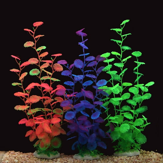 Mdesiwst Aquatics Plants Simulation Fish Tank Decoration Plastic Artificial Lotus Leaf Aquarium Ornaments for Landscaping
