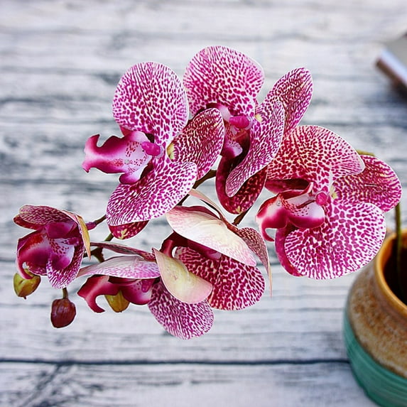 Mdesiwst Artificial Flower Butterfly Orchid Bendable Garden DIY Party Wedding Decor