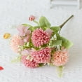 thumbnail image 1 of Mdesiwst Artificial Flowers Ball Chrysanthemum Bouquet Faux Silk Flowers Decor for Home Wedding Office, 1 of 6