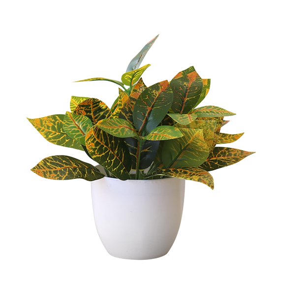 Mdesiwst Artificial Foliage Plant Potted Bonsai Home Mall Desk Decor