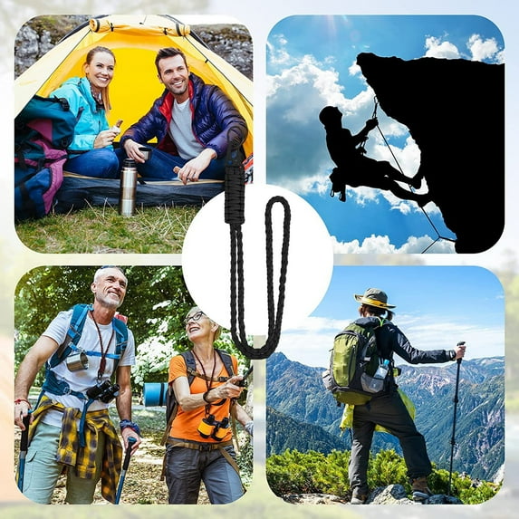 Mdesiwst Braided Lanyard for Outdoor Activities Paracords Lanyard with Buckle Strong Hanging Rope for Keychain Necklace ID Card Badge Holder