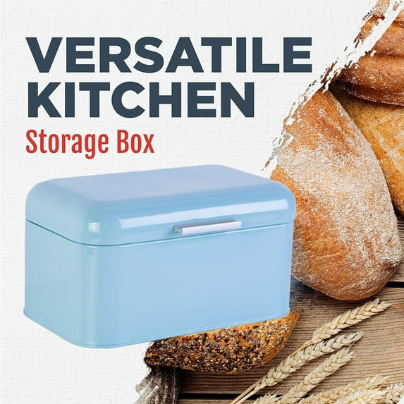 Mdesiwst Bread Box For Kitchen Countertop, Metal Bread Storage Container Keeps Loaves, Bagels, Croissants Fresh