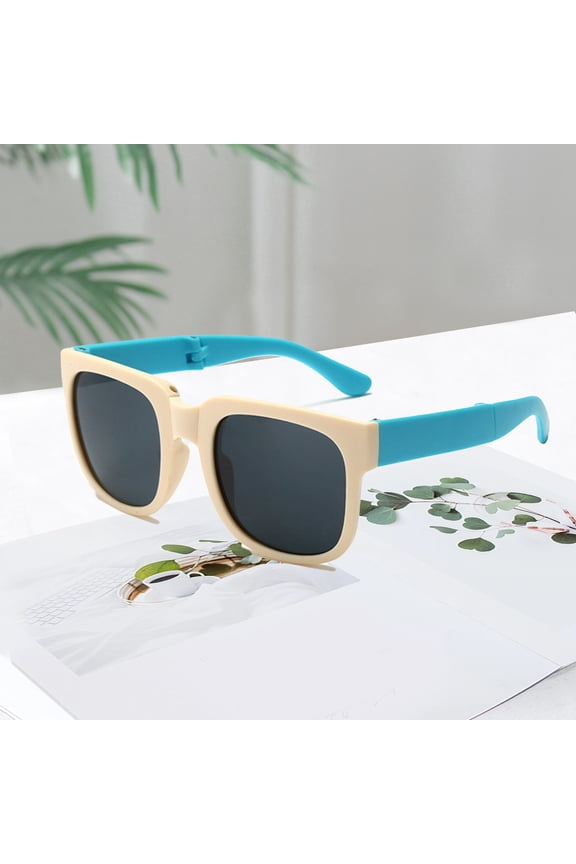 Candy Color Folding Clear Vision Kids Sunglasses Lovely Square Frame Boys Girls Sunglasses Fashion Accessories