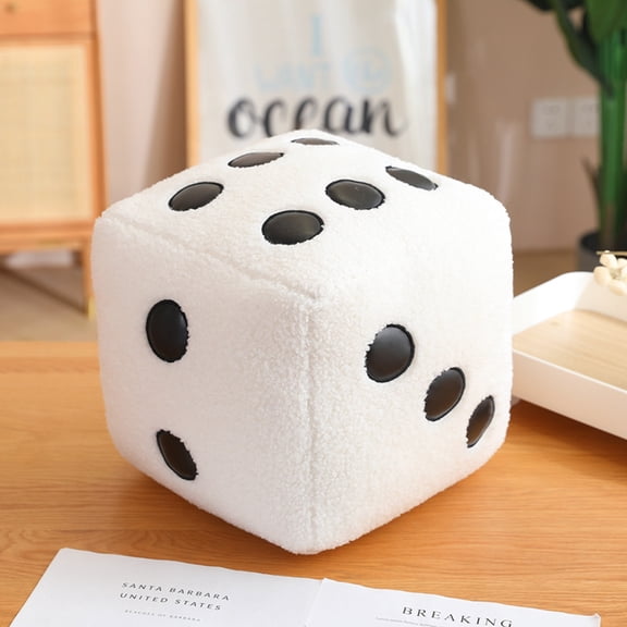 Mdesiwst Dice Plush Doll PP Cotton Plush Dice Doll Funny Game Plush Toy for Home Decorations
