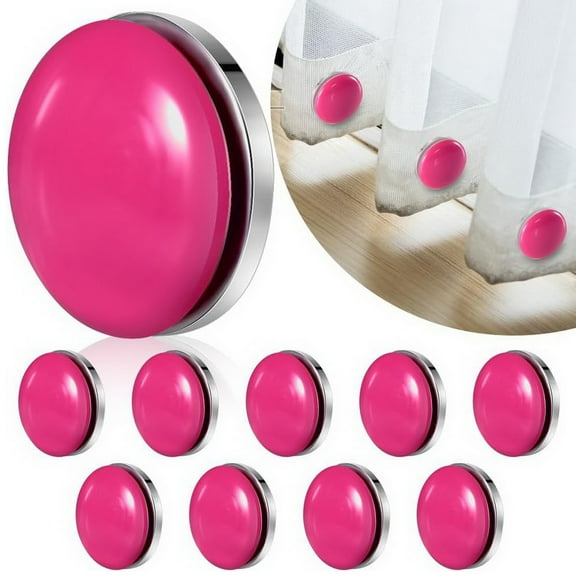 Mdesiwst Drapery Weights Waterproof Compact Size Strong Magnetic Curtain Weights Set of 10