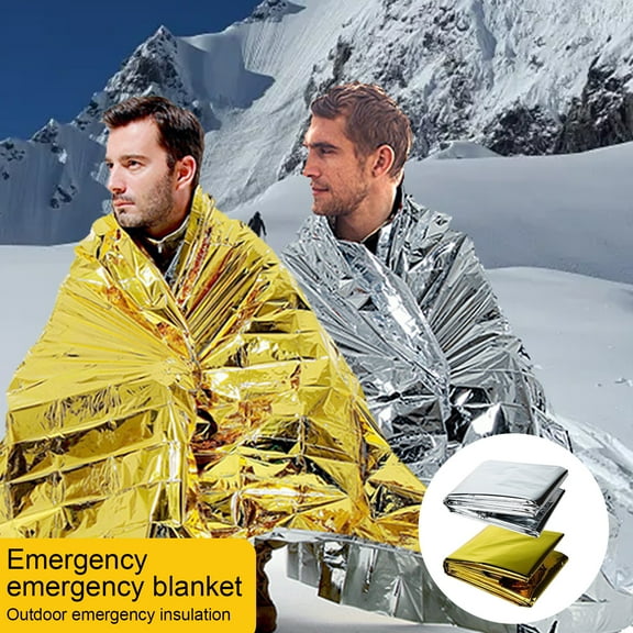 Mdesiwst Emergency Thermal Blanket Portable Waterproof Survival Blankets Windproof Moisture-resistant Disposable Heat Reflective Survival Gear for Outdoors Hiking Camping Marathons First Aid