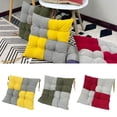 thumbnail image 1 of Mdesiwst Fiber Material Cushion Stitching Cushion Colorblock Padded Thickened Soft Non-slip Elastic Square Splicing Chair Cushion for Home Kitchen Office Patio, 1 of 8